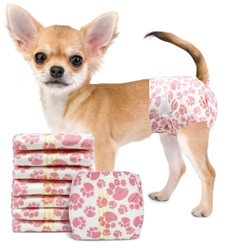 Dono Hundewindeln für Hündinnen, 16 Stück Hunde Windeln Weiblich, XXS | Katzen Windeln für Hündinnen, superabsorbierend, auslaufsicher, für Inkontinenz, Reisen, Training, nach Operationen