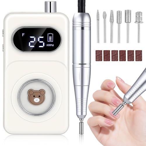 Kabelloser Nagelfräser,45000 RPM wiederaufladbar für Gel- und Acrylnägel