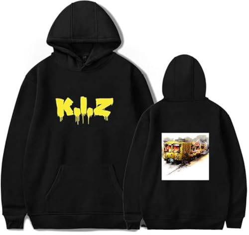QNMGUN KIZ U8 Album Hoodie, Kapuzenpullover FüR Damen Und Herren, Fashion-Serie,Schwarz,3XL