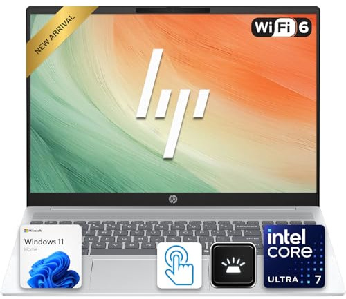 HP OmniBook 5 16 WUXGA 2K Touchscreen Laptop | Intel Core Ultra 7 Processor with AI Boost | 32GB DDR5 RAM | 512GB PCIe SSD + 500GB External | Win 11 | Backlit Keyboard | Wi-Fi 6 | HDMI