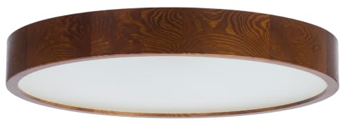 STOLARNIA PIKA Holz Lampe Decke - Rund Modern Holzlampe 4xE27 (57 cm) - Deckenleuchte Nussbaum - Natur Große Lampe für Schlafzimmer, Wohnzimmer, Flur, Küche - Stilvolles Design Kiefernholz - LEJA