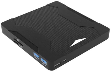 Externes Laufwerk mit 4 Anschlüssen, USB 3.0, Disc-Player, Lesegerät, tragbares Brennen für Laptops, Systeme, Disc-Laufwerk mit Karte