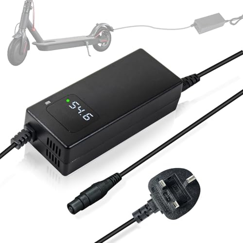 YANGZIDIANYUAN 54.6V 2A Battery Charger Compatible with Xiaomi Electric Scooter 4 Pro Plus, 4 Pro Max and 5 Max 48V Li-ion Charger with Real-Time Voltage Display & Smart Protection for Battery Health