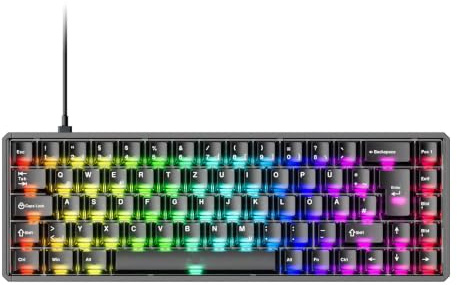 Akko MOD68 HE 8K Gaming Keyboard 65% Hall Effect CNC Aluminium Wired | 8K Hz Rapid Trigger Gaming Keyboard,65% ISO-DE QWERTZ Layout, Cherry profile keycaps,AstroAim Magnetic Switch for PC gaming