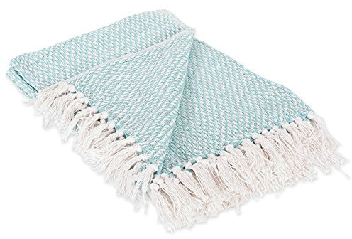 DII Transitional 100% Cotone, Tessuto a Cesto, Acqua, 50x60