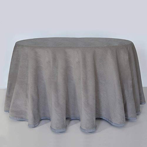 Lanovenanube Ropa o Falda Camilla, Enaguilla de Invierno Ovalada, Medida 80x125, Color Gris. Mantiene el Calor. Falda para Mesa Camilla de Invierno de Tejido calentito y Tacto Suave.