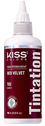 Kiss Tintation Semi-Permanent Hair Color 5 Ounce, T552 Red Velvet