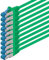 1aTTack.de 0,25 m - CAT6a Cat6 Cat 6 - Câble réseau 10 Gb/s vert - 10 pièces 10 Gb/s SFTP PIMF