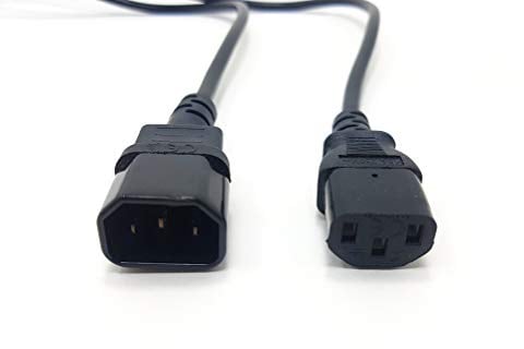 MainCore 50cm C14 to C13 Power Extension Cable (Kettle) IEC Male to Female PDU UPS Lead Cord (0.5m)
