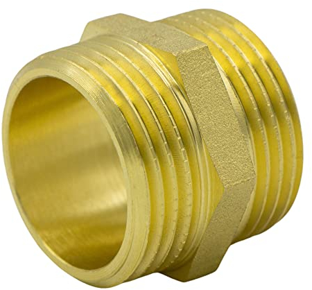 VARIOSAN Doppelnippel 12807, 1 1/4 AG/AG, Messing, Trinkwasser geeignet