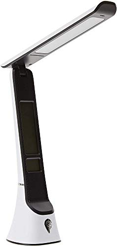 JANDEI - Tischleuchte mit 5-W-LED-Akku, einstellbar, einstellbar, Datum und Temperatur. Perfekt für den Schreibtisch, zum Lesen und Lernen.