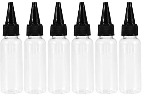 Beaupretty Hair Color Bottle Applicator,Refillable Twist Top Bottle Plastic Squeeze Bottle for Hair Oil, Salon,Hair Cleaning,12pcs
