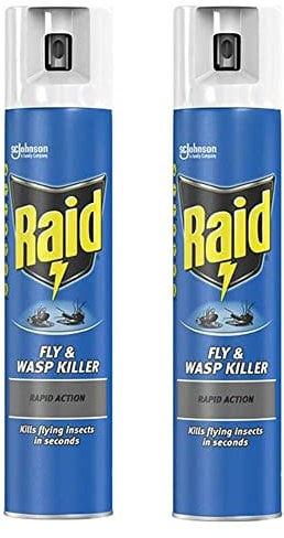 2 x Fly Wasp Killer Rapid Action Spray Can 300ml