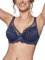 Selene, Reggiseno Contenitivo Donna in Pizzo, con Ferretto e Senza Imbottitura, Collezione Mariluz, Colore Blu, Taglia 4D