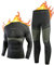 NOOYME Mens Thermal Underwear Mens Thermals Long Johns, Compression Top Men & Mens Leggings Quick Dry Long Johns For Men Thermal Black-green