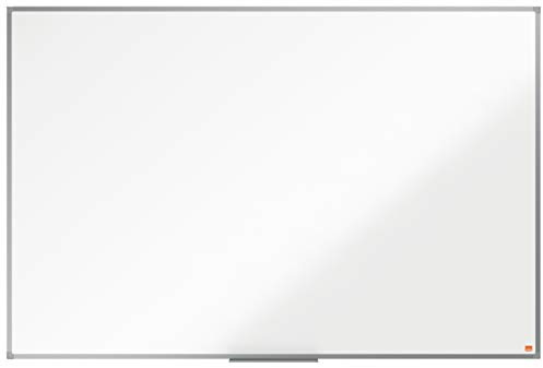 Nobo nicht-magnetisches Melamin Whiteboard, 100 x 150 cm, Aluminiumrahmen, Traditionelle Eckmontage, Inkl. Stiftablage, Weiß, Essence-Serie, 1915207