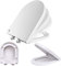 WC-Sitz D-Form Luxus Weiß Absenkautomatik Toilettendeckel Ergonomisches Design mit Quick Release Scharnieren Stabiles Polypropylen Antibakteriell WC Deckel für Familie Badezimmer