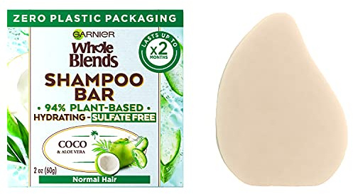 Garnier Whole Blends Hydrating Shampoo Bar for Normal Hair, Coco & Aloe Vera, 2 Oz, 1 Count (Packaging May Vary)