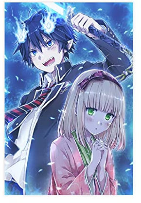 Anime-Poster Blue Exorcist 39, Leinwandposter, Schlafzimmer, Dekoration, Sportlandschaft, Büro, Raumdekoration, Geschenk, 60 x 90 cm, ungerahmt: