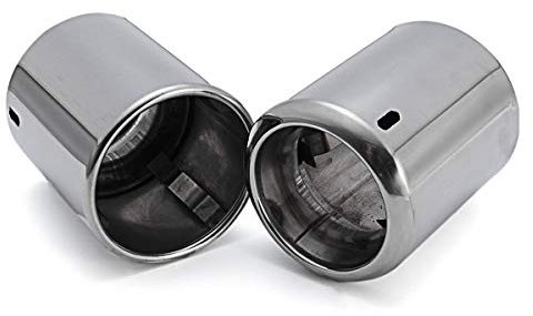 Auspuffblende 2 STÜCKE Chrome Auspuff-Schalldämpfer-Tipp-Fit für Mazda 6 CX-5 CX5 2009-2016 Ende Trim Edelstahl-Rückschlag Auspuff Endrohr