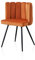 TUKAILAI Esszimmerstuhl aus Samt, Moderner Design Sessel Schminktisch Stuhl mit Armlehnen Gepolsterter Sitz Metallbeinen, Polsterstuhl für Schminktisch Esszimmer Schlafzimme Wohnzimmer, Orange