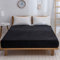Nayoroom Spannbettlaken Plüsch 180x200cm Schwarz Flauschig Fleece Winter Spannbetttuch Cashmere Touch Flanell Bettlaken für Boxspringbett Topper Matratze bis 25cm