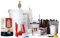 Equipo de luxe para hacer cerveza con malta y botellas