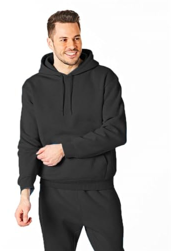 RIPT Men's Fleece Pullover Hoodie Soft Cotton Blend Kangaroo Pocket Casual | Drawstring, Long Sleeve, Gym,Loungewear, Hooded Sweat Top, Warm, Elastic Ribbed Cuff & Hem, Durable Stitching, Brushed Fleece