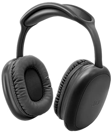 JAZ Sbs Cuffie Wireless Neo Wave con Padiglioni E Archetto Imbottito, Cavo Di Ricarica Usb-C Incluso, 18 Ore Di Utilizzo consecutive, Nero, 20.7 x 18.7 x 8.5 cm