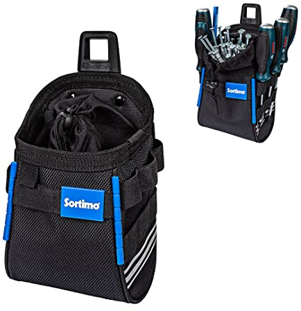 Sortimo ProClick Nageltasche M – Robuste Tasche mit verschließbarem Stauraum & 6 elastischen Schlaufen – Ideal für Nägel, Schrauben & Schutzkleidung – Kompatibel mit ProClick Holder & Werkzeuggürtel