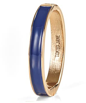 TOKYO JANE Armreif Sophie 2 One Size, Blue Depth-Gold Epoxy Paint Durchmesser 7cm Breite 1,2cm