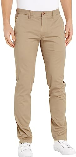 Tommy Hilfiger Herren Hose Core Bleecker 1985 Pima Cotton Chino, Beige (Batique Khaki), 38W/32L