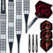 ‎Unicorn Core Plus | Style 1 | Dartpfeile mit weicher Spitze, Silber/schwarz, 18 g