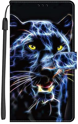 Nuxiady Handyhülle für Samsung Galaxy A54 5G Hülle mit Schön Motiv Muster PU Lederhülle Flip Wallet Case Cover Klappbar Handytasche Schutzhülle Stoßfeste Klapphülle für Samsung A54 5G,Tiger