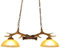 2 Luces Candelier de Cocina Colgante de Cocina Doble Antiguo Luz de Techo de Techo Decoración de la Isla de la Isla Retro Asta Colgante Luz