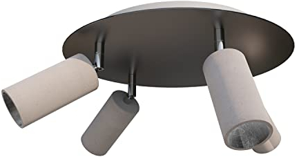 Tivendis Betoniq XXL Deckenleuchte Donoma - 4-flammige Betonoptik Lampe mit 4 verstellbaren Gelenkarmen - Moderne Deckenlampe im Industrie-Design