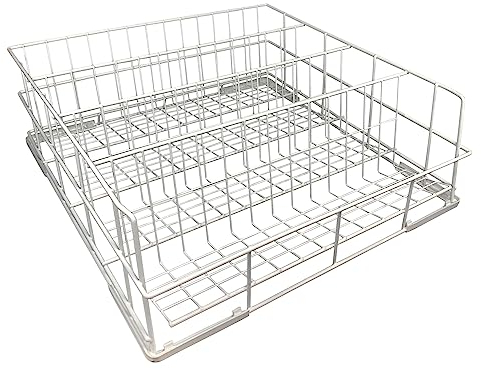 Morleos Panier à vaisselle professionnel en maille métallique - Différentes tailles et nombre de rangées (500 x 500 mm - 4 rangs)