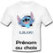 GRAVOPHOTO - Tshirt personnalisé Stitch prénom au Choix 10/12 Ans