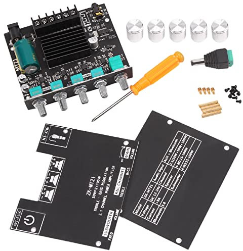 Tuabyem -MT21 2.1 Channel Bluetooth 5.0 Subwoofer Amplifier Board 50WX2+100W Power Audio Stereo Amplifier Board Bass AMP AUX