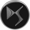 DS 3D Logo-Aufkleber, schwarz, 52 mm