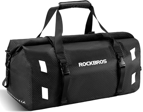 ROCKBROS Motorrad Hecktasche 100% Wasserdicht, mit Schultergurt 20L-60L | Motorradtasche Gepäckrolle Reisetasche für Wandern, Radfahren, Reisen, Camping, Outdoor