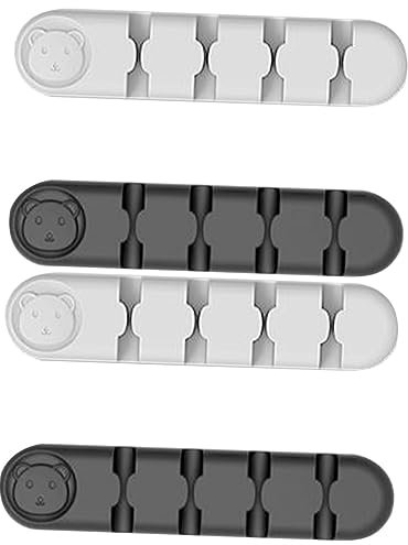 UPKOCH 4 Stück Kabelbefestigung Kabelhalter für Schreibtisch Fernsehtisch TV-Halterung Kabel-Organizer-Clips Kabelmanagement USB Drahtklemme Draht und Kabel Kabelklemme Ladegerät