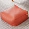 ALMASI Pouf-Sitzkissen, PU-Leder, Fußhocker, Ottomane, Bodenkissen, Komfort, rundes Stuhlkissen, Tatami-Sitzkissen für Wohnzimmer, Balkon, Büro, Dekoration 50 * 50 * 20cm orange