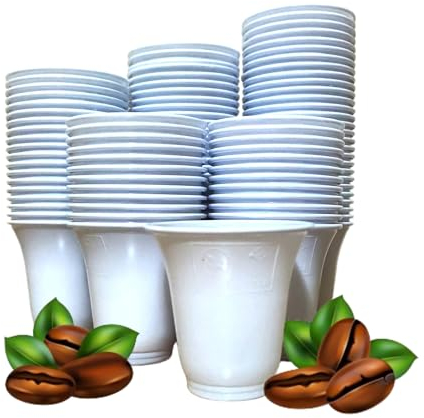 Hermes Shop - 1000 Bicchierini da Caffè Bianchi in Plastica Dura 80cc per Espresso - made in italy