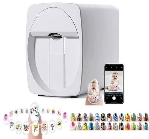 Digital Mobile Nail Art Printer,Mini Portable Nail Painting Machine Control Through Free Mobile App, For Home Usage Nail Salon Nail Lovers