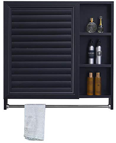 Badezimmerschrank,An der Wand montierter Badezimmerschrank, Aufbewahrungseinheit aus Aluminium mit verstecktem Spiegel, Medizinschrank, Weiß, Schwarz, für Küche, Badezimmer, Schlafzimmer. (S