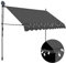 Wenjingqi-145865 Manuelle Markise mit LED, Anthrazit, 250 cm
