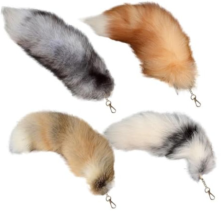Porte-clés En Peluche t-herian Tail, Lot De 4 Porte-clés En Queue De Renard, Porte-clés En Queue De Renard t-herian, Pendentif En Queue De Renard Mignon, Porte-clés En Fourrure Moelleuse