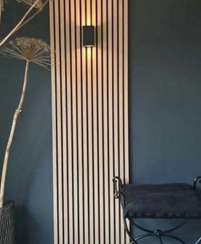 Panneaux acoustiques en chêne clair Sonoma, 278 cm de hauteur, 60 cm de largeur, 9 mm d'épaisseur, roulés