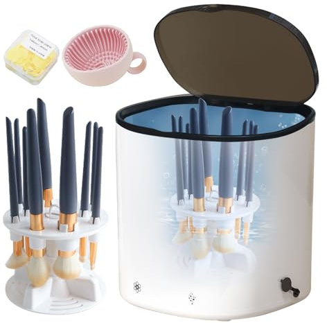IUHFSIFS Nettoyant pour pinceaux de maquillage 4.0 Blanc